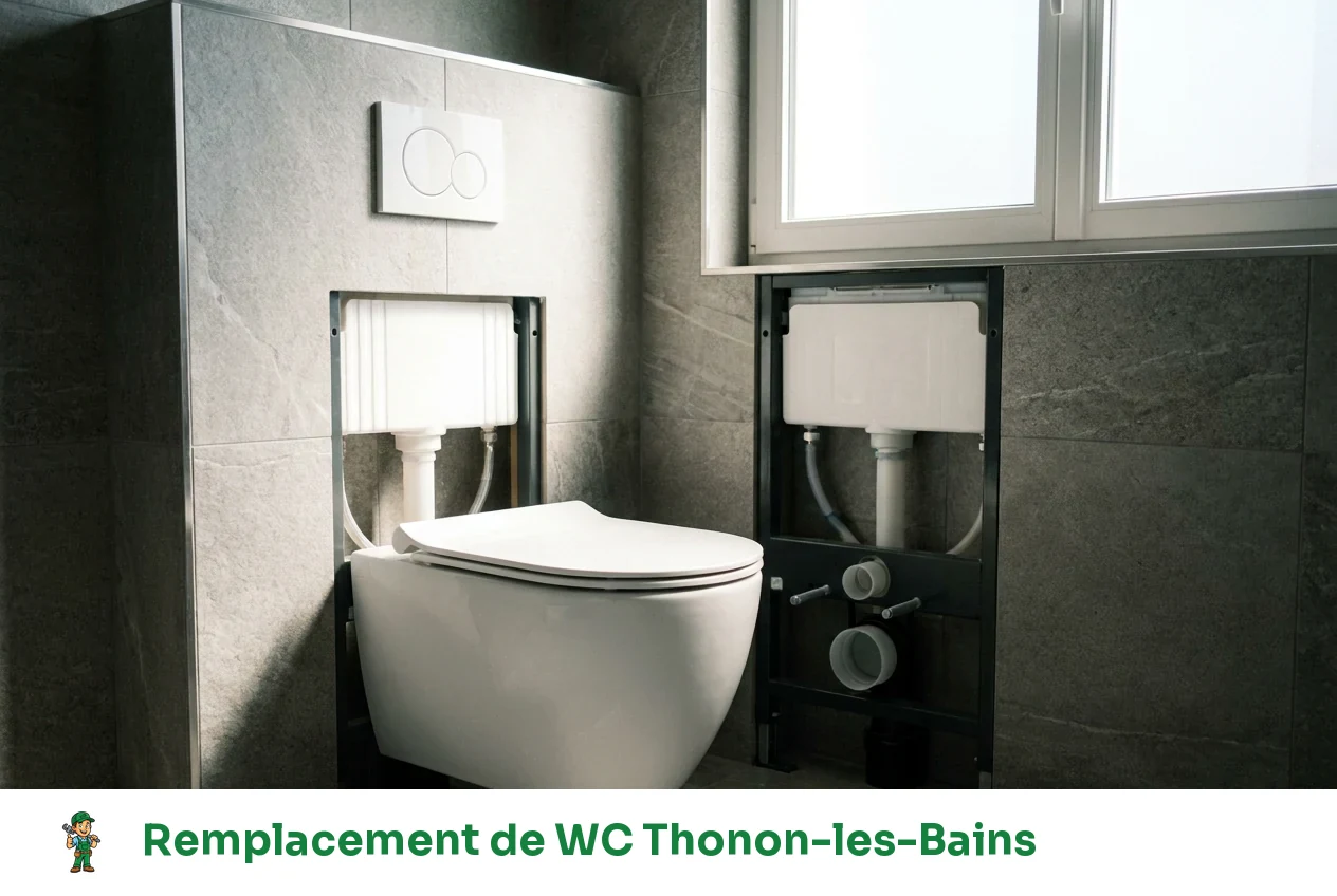 Remplacement de WC à Thonon-les-Bains