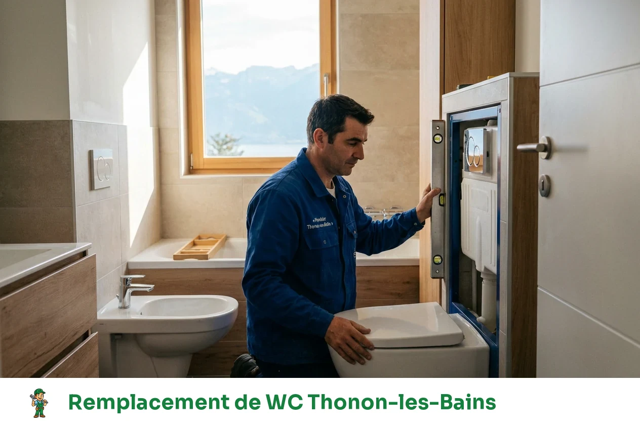 Remplacement de WC à Thonon-les-Bains
